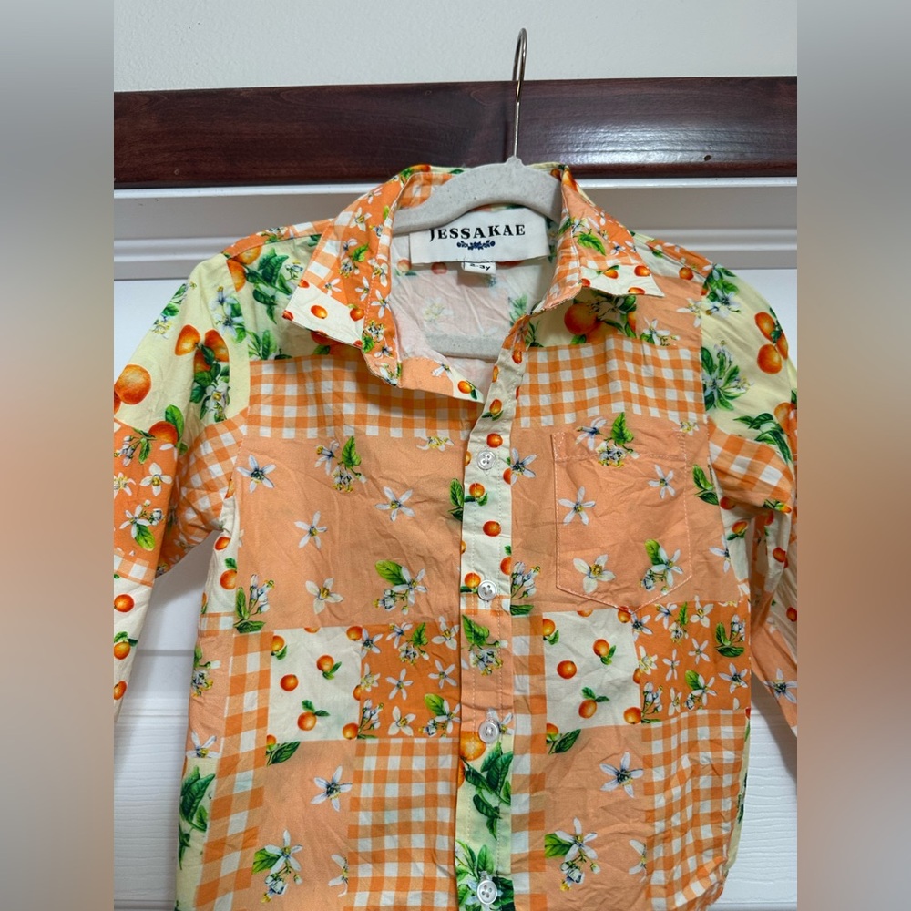 JESSAKAE Orange Blossom Button-Up Shirt